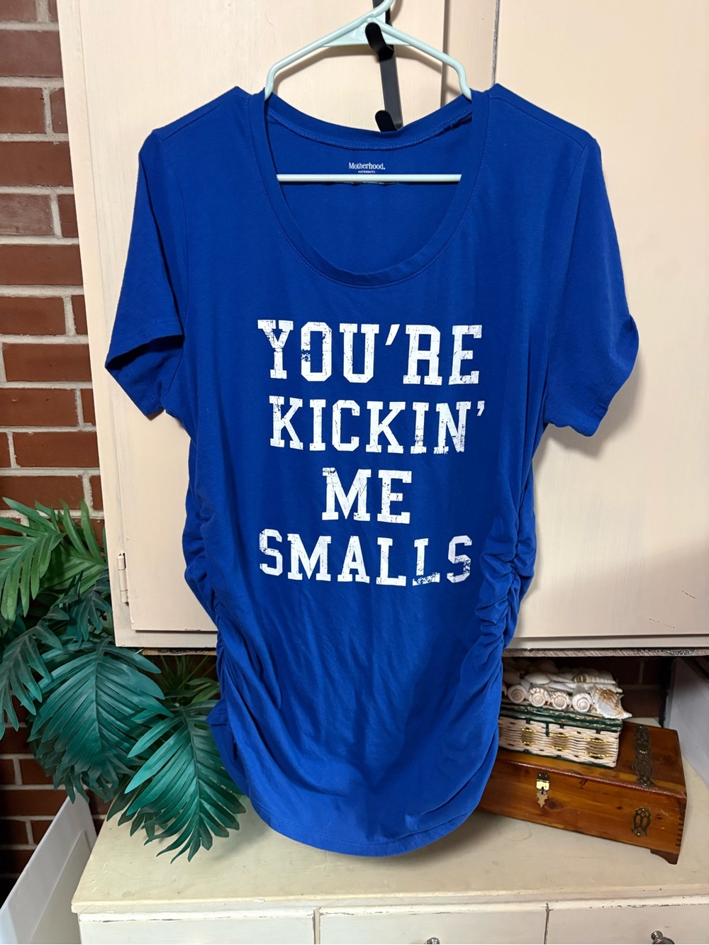 Motherhood Blue Maternity Scoop Neck Tee